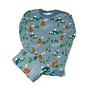 Hanna Andersson Snowy Cottages PJ Set Size 12